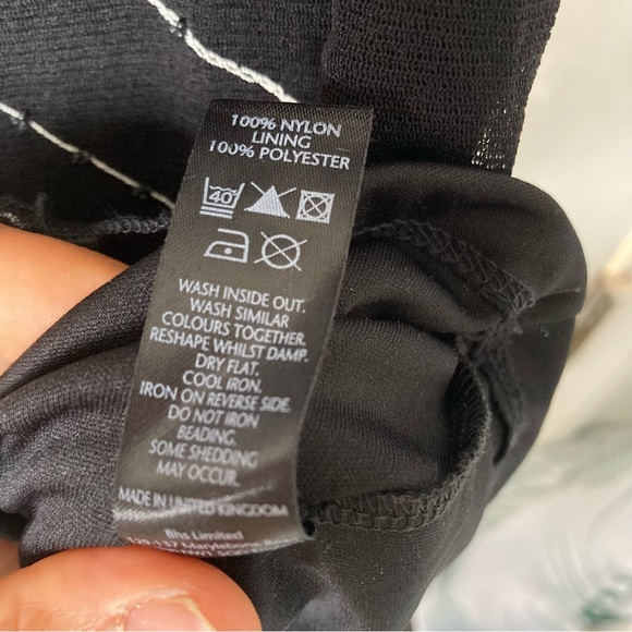 VINTAGE BNWT Deadstock BHS Ladies Women Mesh beaded Sheer Top Tee T-Shirt - Picture 8 of 11